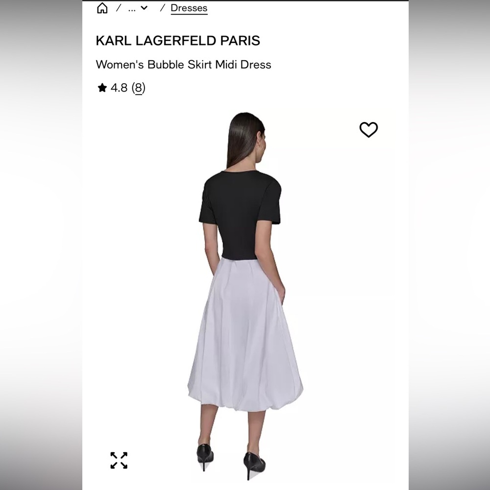 KARL LAGERFELD PARIS
Women's Bubble Skirt Midi Dress size M. - Picture 5 of 5